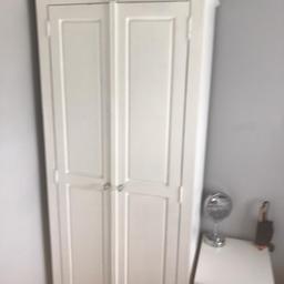 Solid pine wardrobe it’s been painted in farrow and ball white paint vgc