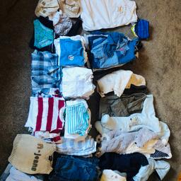 Great starter bundle for someone. Lots of baby grows and outfits along with sleeping bags, swimming trunks, hats etc.. may deliver if local.
Mixed sizes from tiny baby up to 18months