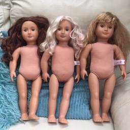 3 our generation dolls £6.00 each or all 3 for £15.00 Collection from Broadbridge Heath Horsham