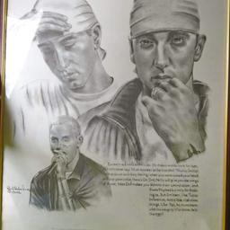 Robert Steven Simon Eminem Sketched Picture Signed 2002, in very good condition well looked after condition, postage available with hermes tracked, PayPal payments or bank transfer payments accepted.