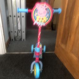Hi I’m selling a brand new peppy pig scooter new out of the box never been used has my daughter is to big for it