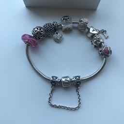 Excellent condition, hardly been worn - just been sitting in a box.
Includes:
Bracelet
Safety chain
9 charms

Collection from Willenhall or can post via Royal Mail for postage fee.