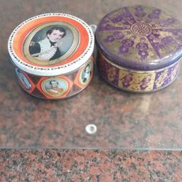 two tins of vintage buttons collection only