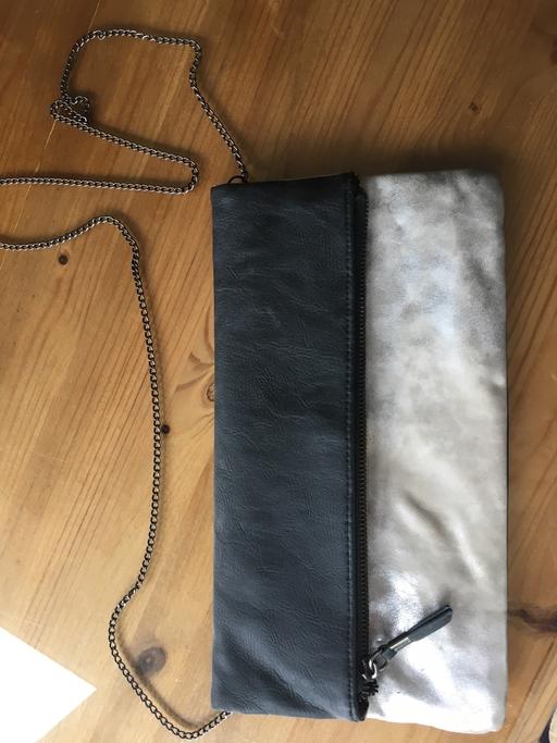 Buy & Sell West Midlands Walsall - Photos for Silver& Blue,Leather Clutch/Handbag.