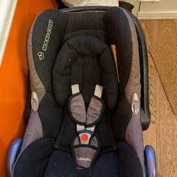 We were very kindly given this used car seat to get our little one home, however ended up getting a black cab with the pram. It’s been in storage so needs a wipe down, comes with sun visor. 

Collection only 
FOC