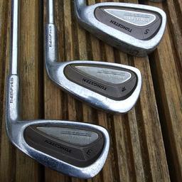 - Full Set of Memphis Tungsten Interceptors 
- Includes Sand wedge, Pitch wedge, Putter, Iron's 3,4 5,6,7,8,9 and 3,5 wood and a driver.
- Includes bag
- Used condition but not damage.