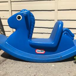 Lovely blue rocking horse solid plastic 
great for little ones