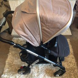 ***** REDUCED *****
*****REDUCED*****

A black/silver frame base with underneath basket and cup holder. There is a small mark to the handle which can easily be covered or replaced.

Toddler seat with straps - good clean condition. The bumper bar needs replacing
Carry cot - excellent condition as not used for very long.

Includes Silvercross wayfarer Silver/Grey hood and apron set and Silvercross Wayfarer Black hood and apron set. Both in good condition.

Rain cover & Matching black change bag.