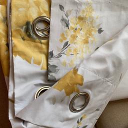 Like new size on photo. 
Yellow floral curtains