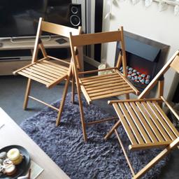 set of four lovely folding chairs excellent condition call or text 07389172472
