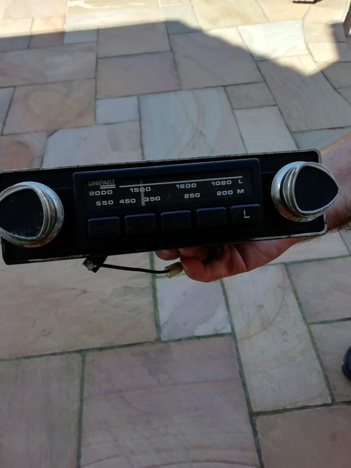 Vintage Unipart push button car radio. in DE55 Valley for £10.00 for