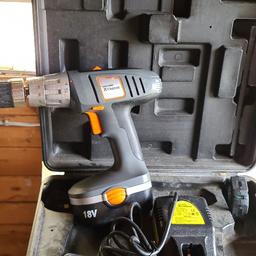 18v cordless Hammer Drill comes with case and charger sold as seen collection only.