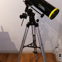 1 x Newtonian reflector
3 x Eyepieces (4mm/ 8mm/ 30mm (approx.))
1 x Viewfinder 5x24
1 x Barlow lens 3x
1 x Erecting lens 1.5x
1 x Moon filter
1 x Smartphone holder
1 x Download link for free astronomy software
1 x Warranty information
1 x Instruction manual
Quick start manual

Selling as daughter not interested, assembled, tried few times then became a display by the window. Box available. RRP£98.99
Collection only