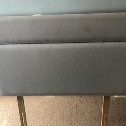Pale blue plush single headboard in great condition. From smoke free home. Cash on collection. Need gone today!