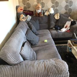 Corduroy gray corner sofa NO OFFERS