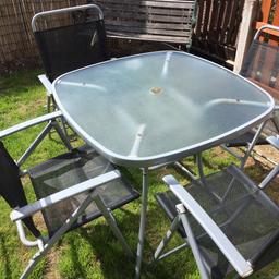 Outside table and 4 chairs 
But rust can see if zoom in on pictures or can send u close up but it’s good to keep someone going for a summer or 2 

Pick up only at kimberworth/west hill area