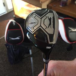 Regal golf bag and slazenger v300 woods with matching head covers