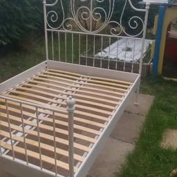 Small double bed frame 
free local delivery or you can collect
Like new condition
Hardly used
Fits a mattress size 4ft 5 inches.  / 6ft 3 inches
Slightly smaller than a standard double size
Taken apart ready for delivery
Very easy to build it up
Grab a bargain
call 07394 033380