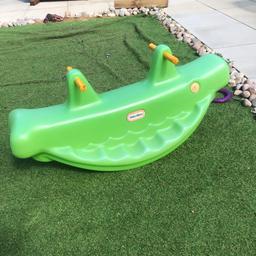 Little tikes green seesaw up to 3 children