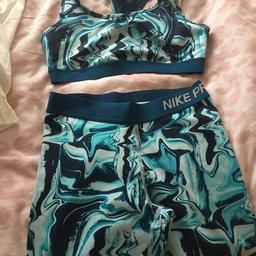 Turquoise Nike gym top & leggings
Size 12-13 years
Never been worn