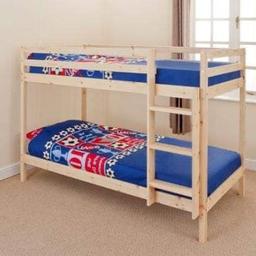 New item comes flat pack and boxed . Ideal for younger Children . Includes 2 Extra Padded Budget Mattresses . FREE delivery from Telford  (50 mile radius)   Standard UK size
