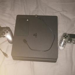 here I have a PS4 slim that has an internal memory capacity of 1tb alongside a external hardrive made for PlayStation by Seagate that is 2tb. Includes two pads, however the clear PlayStation pad is having trouble on games with the left thumstick, the other pad is working perfectly. the PlayStation pad is fine for racing games etc just not games where you need that left stick. external hardrive cost about 75 quid from Argos a few months back. want 170 which is quite reasonable for the both.