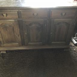 Side board was part of a Welsh dresser but top part was missing when we got it, it will need to be refurbished as has some damage. Free. Collection from Earl Shilton ASAP