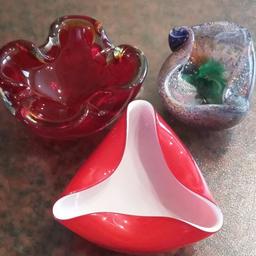 3 lovely pices of vintage glass all excellent condition no chips no cracks collection only
