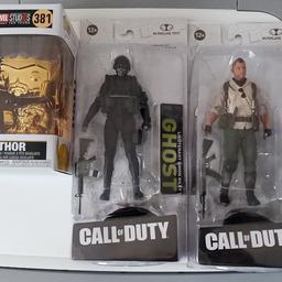 Call of duty figures and thor pop. Brand new