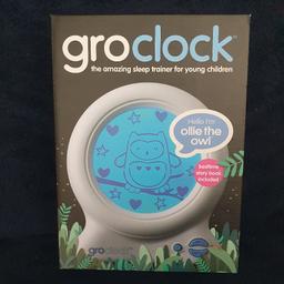 This is the owl groclock. It is brand new in the box, great for sleep training. It is simply a duplicate present my son recieved so selling one.
Thanks for looking.