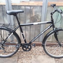 Very good condition. 
Black.
19 inch frame. 
5 speed. 
26 inch narrow sports alloy wheels. 
Gel seat. 
Rear carrier. 
Bell. 
Full length mudguards. 
Free new lock included. 
Can deliver for small fee. 
Check out my other bikes.