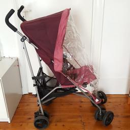 Used Mamas and Papas swirl 2 pushchair .
Lovely burgundy colour. Comes with rain cover. It has some stains but other than that, it is in excellent condition. 
Collection in person (near Turnpike Lane St)
Preferable cash.