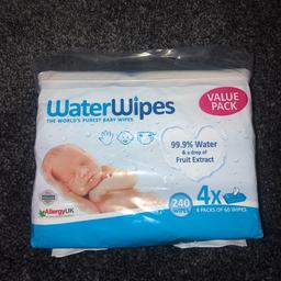 Water wipes
Worlds purest wipes
Suitable from birth
4 packs = 240 wipes