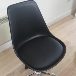 fab office chair, wheels, hydraulics..perfect for home office. used twice, slight mark on back where its been stored against the wall. hardly noticeable.
