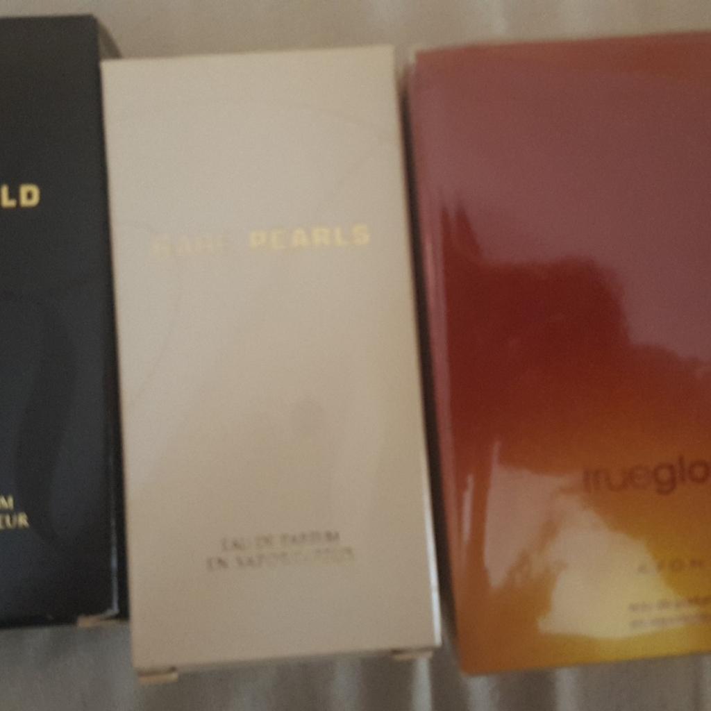 Rare Gold
Rare Pearl
True Glow

each is a 50ml eau de parfum spray  

all brand new but True Gold has plastic seal around it.

believe these are rare and discontinued and selling in eBay for around £20+