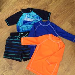 2x long-sleeved, 1x short-sleeved UV tops
1 pair swim shorts
All age 4-5
Contactless collection 
Epsom Downs KT18 5TE
£10 the bundle