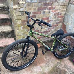 Slx brake -£80
Grind bmx seat -£30
Crazy bobs -£20 each so £40 for Both
DMR v8 pedals -£40
Odi hucker grips -£12
Gt stem -£40
Cult chain -£12
Purple sprocket -£20 
Looking for £300 or closest to it