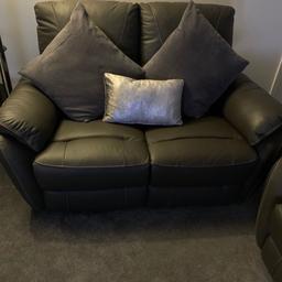 Selling 2 recling grey leather 2 seater couches piad £1900 for them in December 2019 immaculate condition selling due to changed color in living room