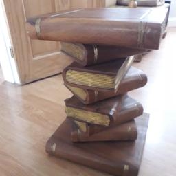 used book effect wooden coffee table, in reasonable condition, very heavy in weight. RRP £35

60cm depth x 35 width x 34 depth
