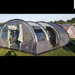 selling our suncamp 6 man tent..
has hardly been used..
Also comes with the awning which you attach to the front . Which was only ever used twice.
very spacious tent. All cords are colour coded, poles etc all complete, nothing missing. only selling due to not camping anymore.
comes with its original holdall..
excellent condition.