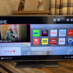 47” Smart Tv with all the usual smart features in perfect working order and excellent condition with remote stand and power lead. Can be seen working. 

Collect from Willenhall WV12