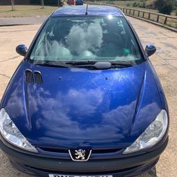 Peugeot 206 Petrol Auto 1.4
5 Door Hatch back
Full service history
105k genuine serviced Miles
Car drives perfectly well
Mot till November
Looks good for it’s age
Few scratches on the body / check the picture
Faulty hand brake sensor / doesn’t effect the performance of car.

Call Jay on 07720350018