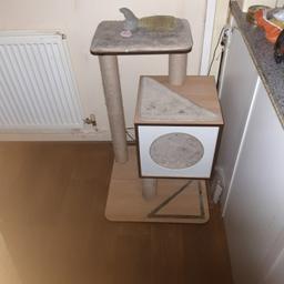 free to collector cat scratching post with built in bed good condition collection only from stourbridge no posting no delivery no holding