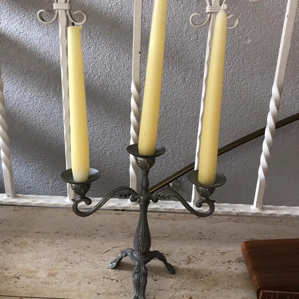 Zinn Kerzenständer auf Füße