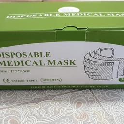 brand new disposable masks available box of 50 pieces available for £15 a box please do not send offers as this is a fixed price i have more than one available so msg me and I will be happy to help you.
Thanks