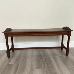 Vintage Rustic Antique Farmhouse Wooden Garden or Kitchen Bench.


Beautiful carving detail and a gorgeous patina on the wood that can only be achieved over decades of genuine use.


106cm long

33cm deep

45cm high