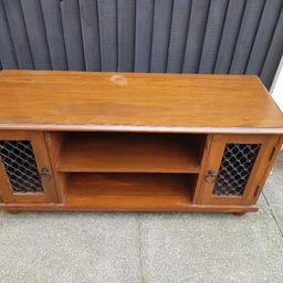 really nice tv stand with doors either side