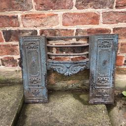 Victorian cast iron fire grate in need of restoration in good sound condition, maker embossed on each side J Ingram , will look great cleaned up .
