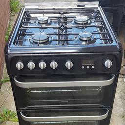 Used 60cm Hotpoint full gas cooker with double oven and grill in good and clean condition. 
Perfectly working. 
it will be Delivered and fitted by a gas engineer.
The gas certificate will be issued after fitting. 
For more details call 07375612666