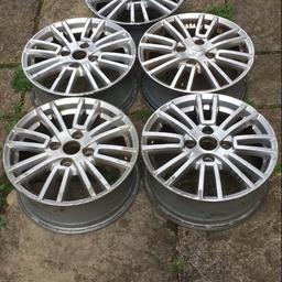 Mitsubishi Alloy Wheels x6 
£17.50 each 
Good alloys 

Can supply and fit new or part worn tyres at an extra cost 

Contact: 07853493027